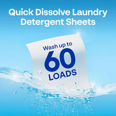 Earth Breeze Laundry Detergent Sheets Island Tropics 60 Loads | Eco Laundry Sheets - Travel Laundry Soap Sheets for Hot & Cold Cycles - Tackles Tough Stains & Odors - Gentle on Skin